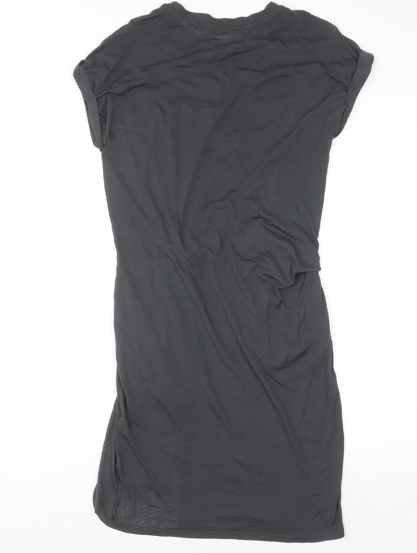 AllSaints Womens Grey XS Jersey Knot T-Shirt Dress