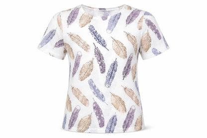 Paramour Women's Multicoloured Feather Print T-Shirt M