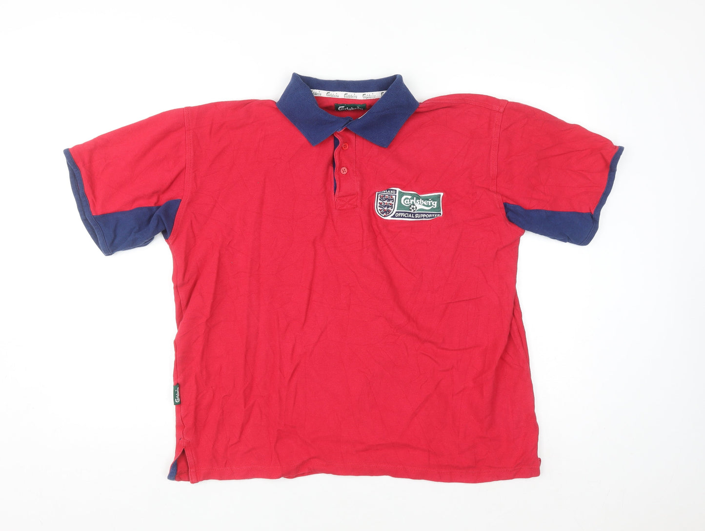 Carlsberg England Red Men’s Polo Shirt One Size Cotton