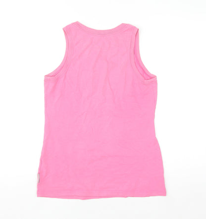 Nike Womens Pink Dri-Fit Cotton Tank Top M Sleeveless Sportswear