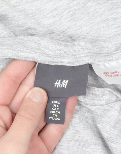 H&M Women's Grey Basic Short Sleeve Jersey T-Shirt Size S