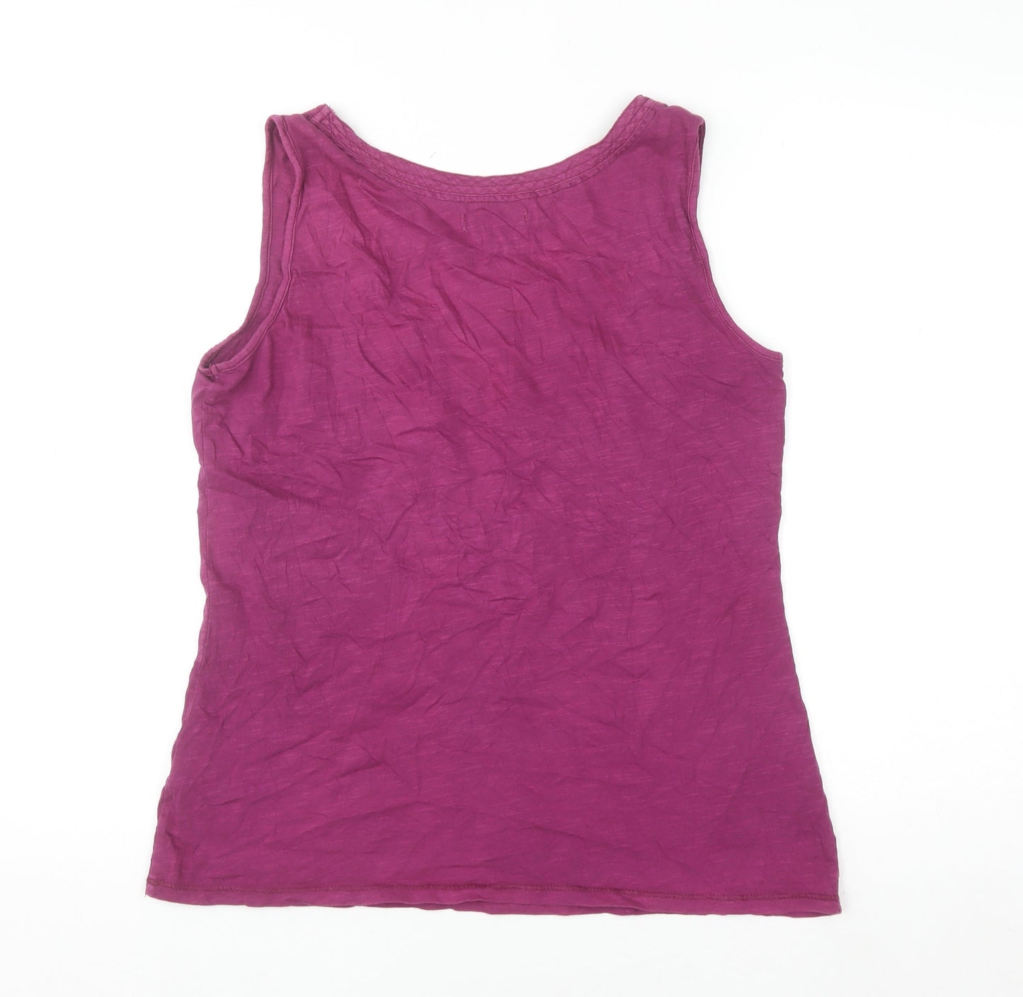 White Stuff Women’s Purple Cotton Sleeveless Tank Top Size 16