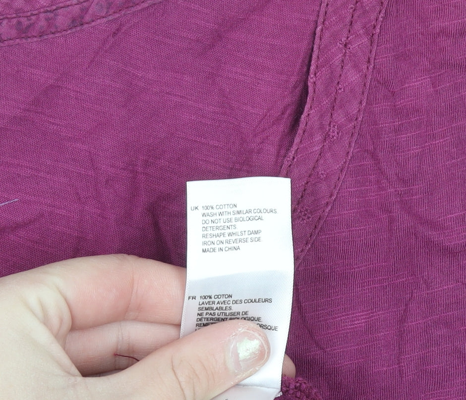 White Stuff Women’s Purple Cotton Sleeveless Tank Top Size 16