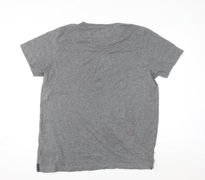 Dissident Men's Grey XL Short Sleeve Crew Neck Cotton Blend T-Shirt