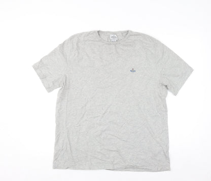 Vivienne Westwood Men’s Grey Cotton Crew Neck T-Shirt XL