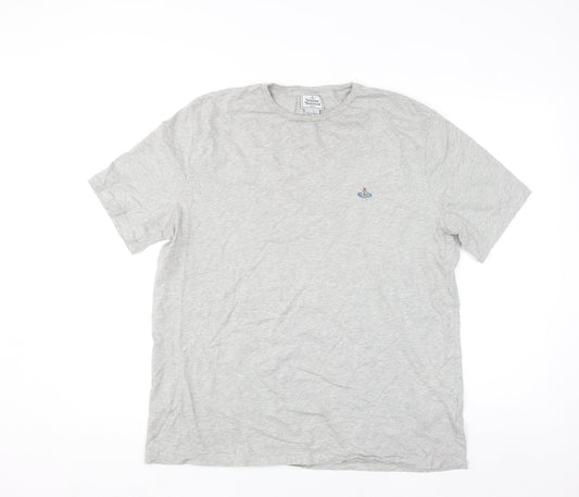 Vivienne Westwood Men’s Grey Cotton Crew Neck T-Shirt XL