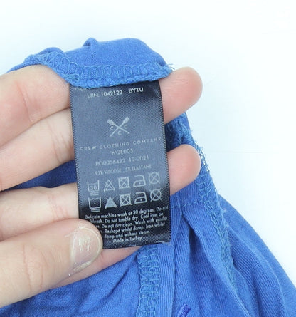 Crew Clothing Women's Blue Size 12 V-Neck Long Sleeve Jersey Top