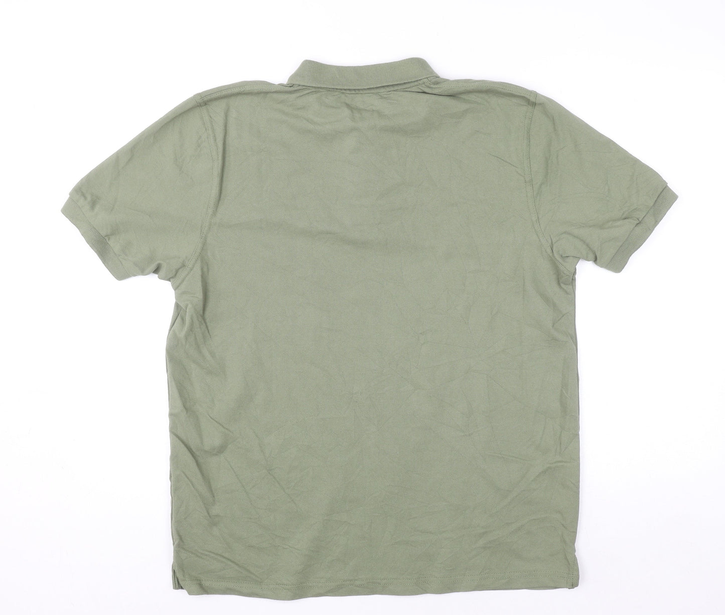 R&B Men’s Green XL Regular Fit Cotton Blend Polo Shirt