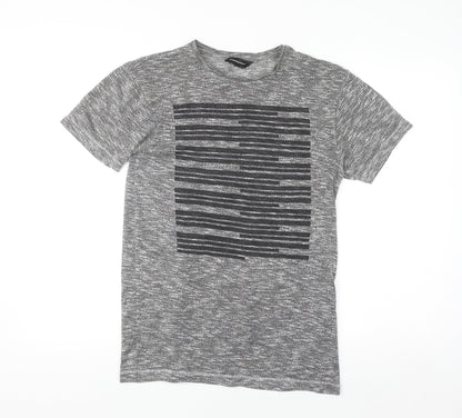 CedarWood State Men's Grey Graphic Print Crew Neck T-Shirt Size S