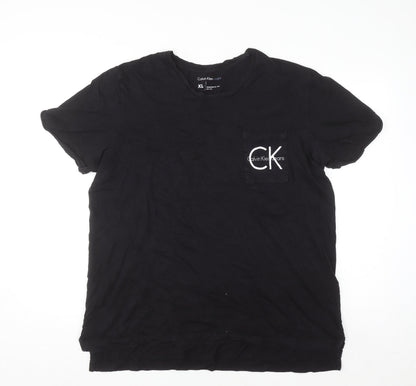 Calvin Klein Jeans Men's Black XL Logo Pocket Cotton T-Shirt