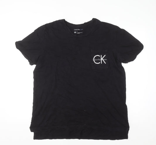 Calvin Klein Jeans Men's Black XL Logo Pocket Cotton T-Shirt