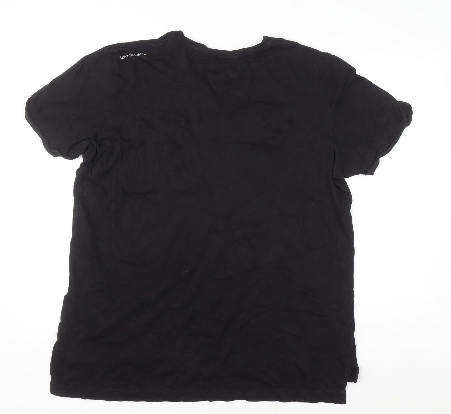 Calvin Klein Jeans Men's Black XL Logo Pocket Cotton T-Shirt
