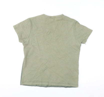 New Look Women's Green Graphic Cotton T-Shirt UK 12
