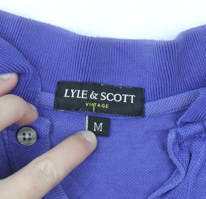 Lyle & Scott Men's Purple Cotton Short Sleeve Polo Shirt M