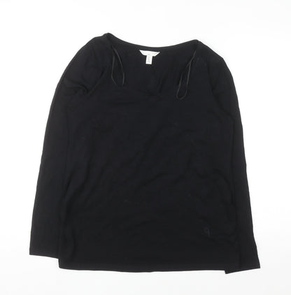 H&M MAMA Women's Black Long Sleeve Maternity Jersey Top Size L