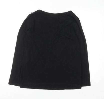 H&M MAMA Women's Black Long Sleeve Maternity Jersey Top Size L