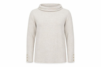 Lands' End Men's Beige Roll Neck Pullover Jumper Size M