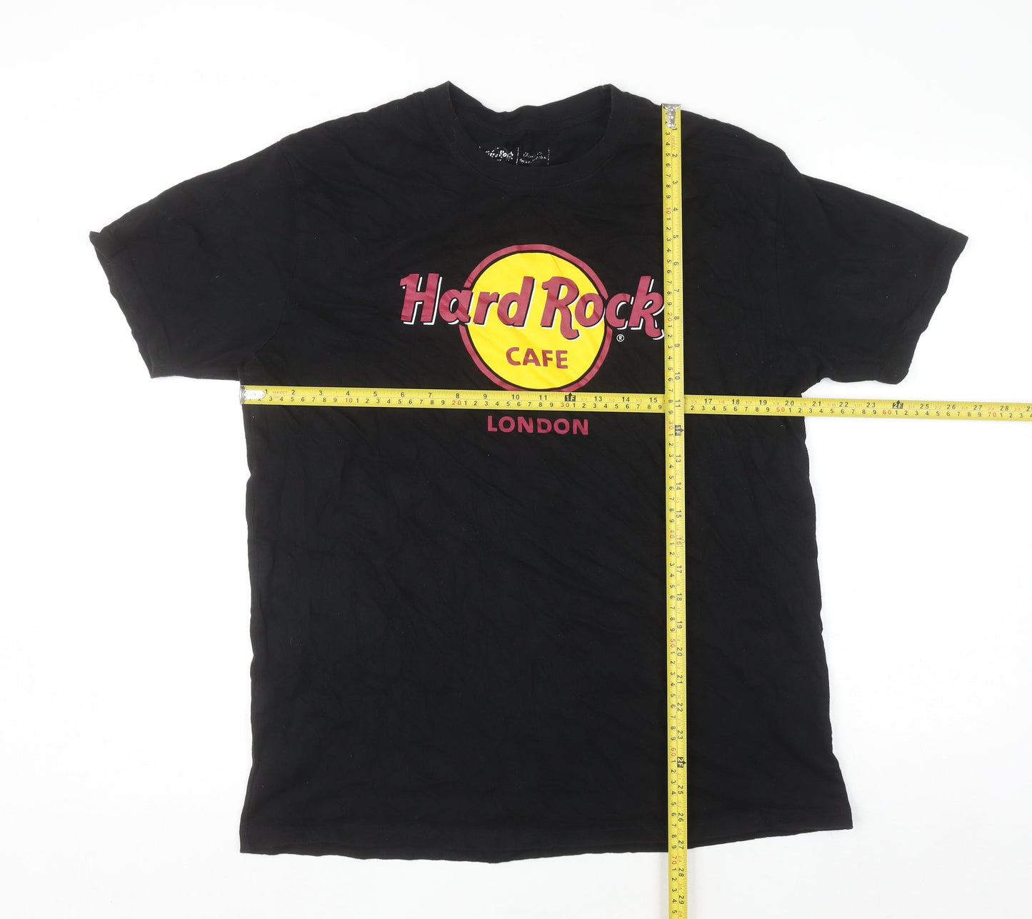 Hard Rock Cafe London Men's Black Cotton Graphic T-Shirt Large