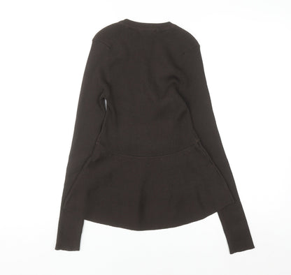 River Island Women’s Brown Crew Neck Long Sleeve Pullover Jumper Size S