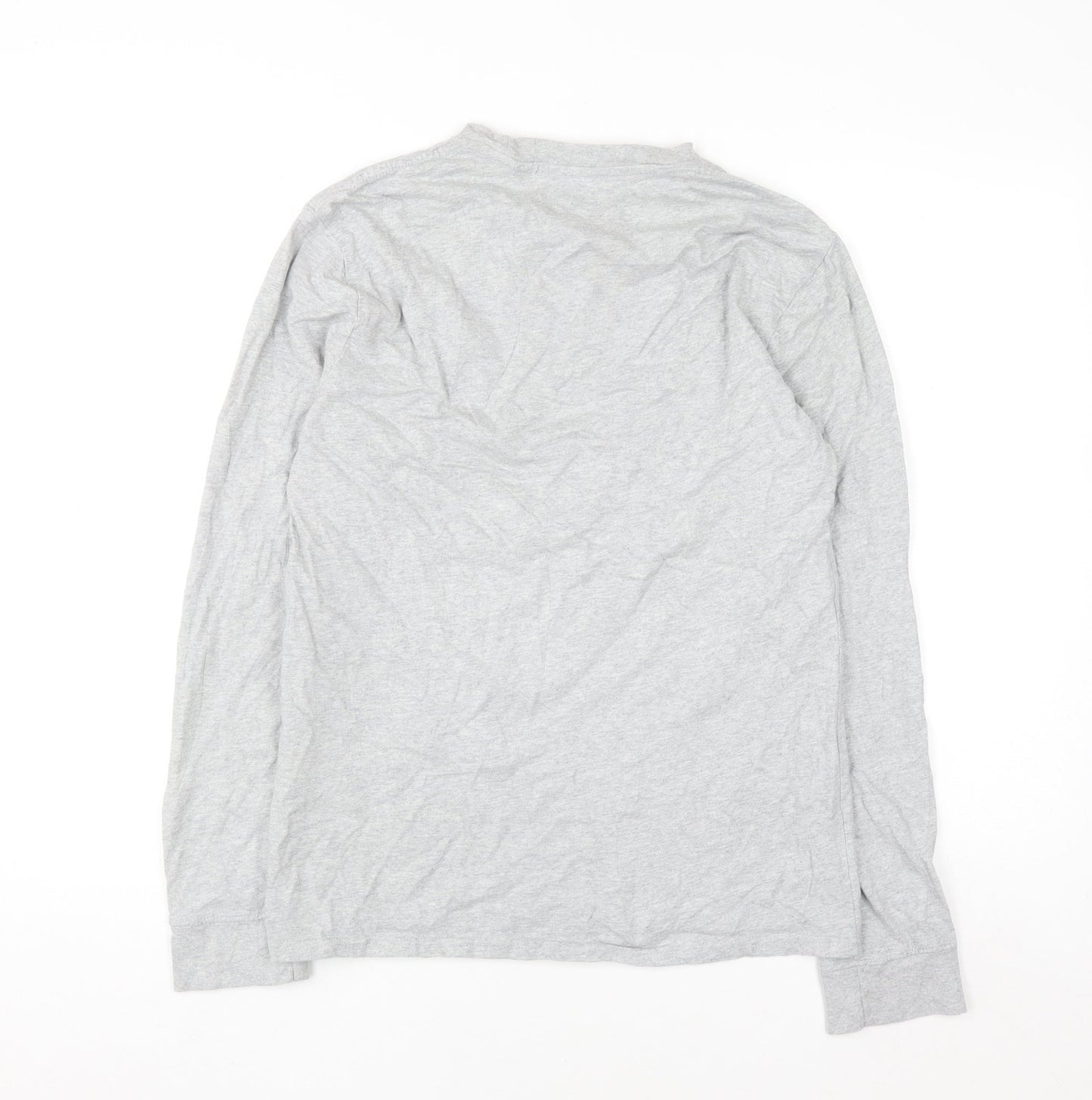 Levi's Men's Grey Long Sleeve Cotton Crew Neck Casual Top Size S