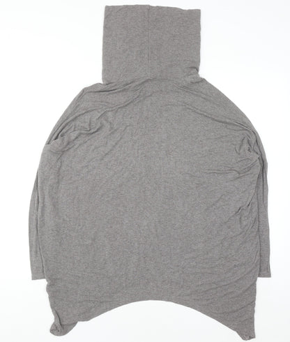 Label Lab Women’s Grey Roll Neck Relaxed Pullover Jumper Size S