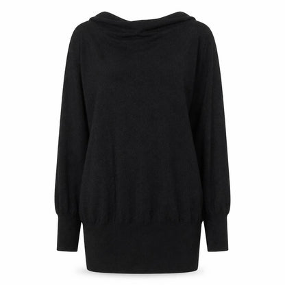 Coast Womens Black Cowl Neck Long Sleeve Knit Jumper Size M