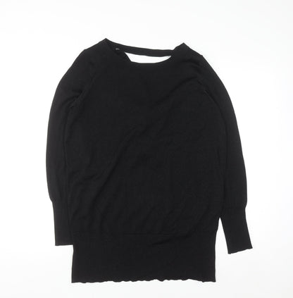 Coast Womens Black Cowl Neck Long Sleeve Knit Jumper Size M