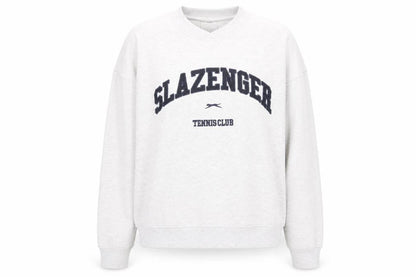 Slazenger Women Grey Crew Neck Pullover Sweatshirt UK 14 Lined
