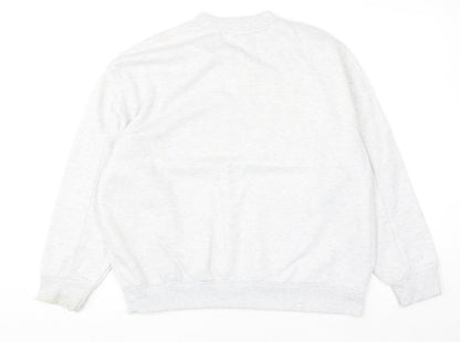 Slazenger Women Grey Crew Neck Pullover Sweatshirt UK 14 Lined