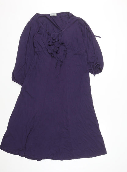 Marks and Spencer Per Una Women’s Purple A-Line Knee Length Dress Size 14
