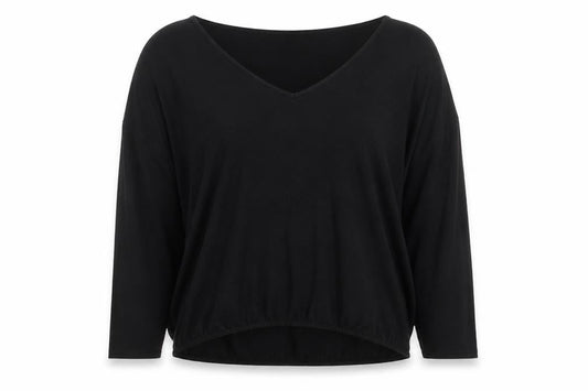 ASOS Tall Women's Black V-Neck Long Sleeve Jumper Size 14