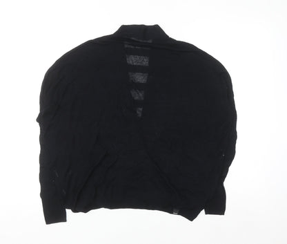 Bench Womens Black Medium Open Knit Dolman Cardigan