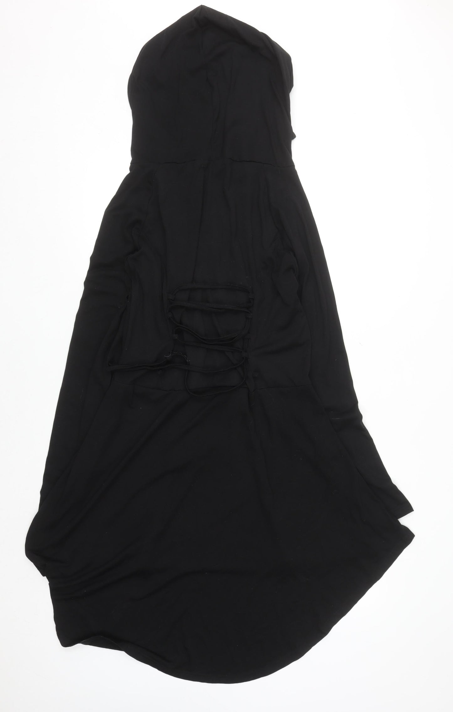 YAOHUOLE Women’s Black L Hi-Low Hooded Fit & Flare Dress