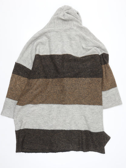 Marks and Spencer Women’s Brown Striped Long Sleeve Knit Cardigan S