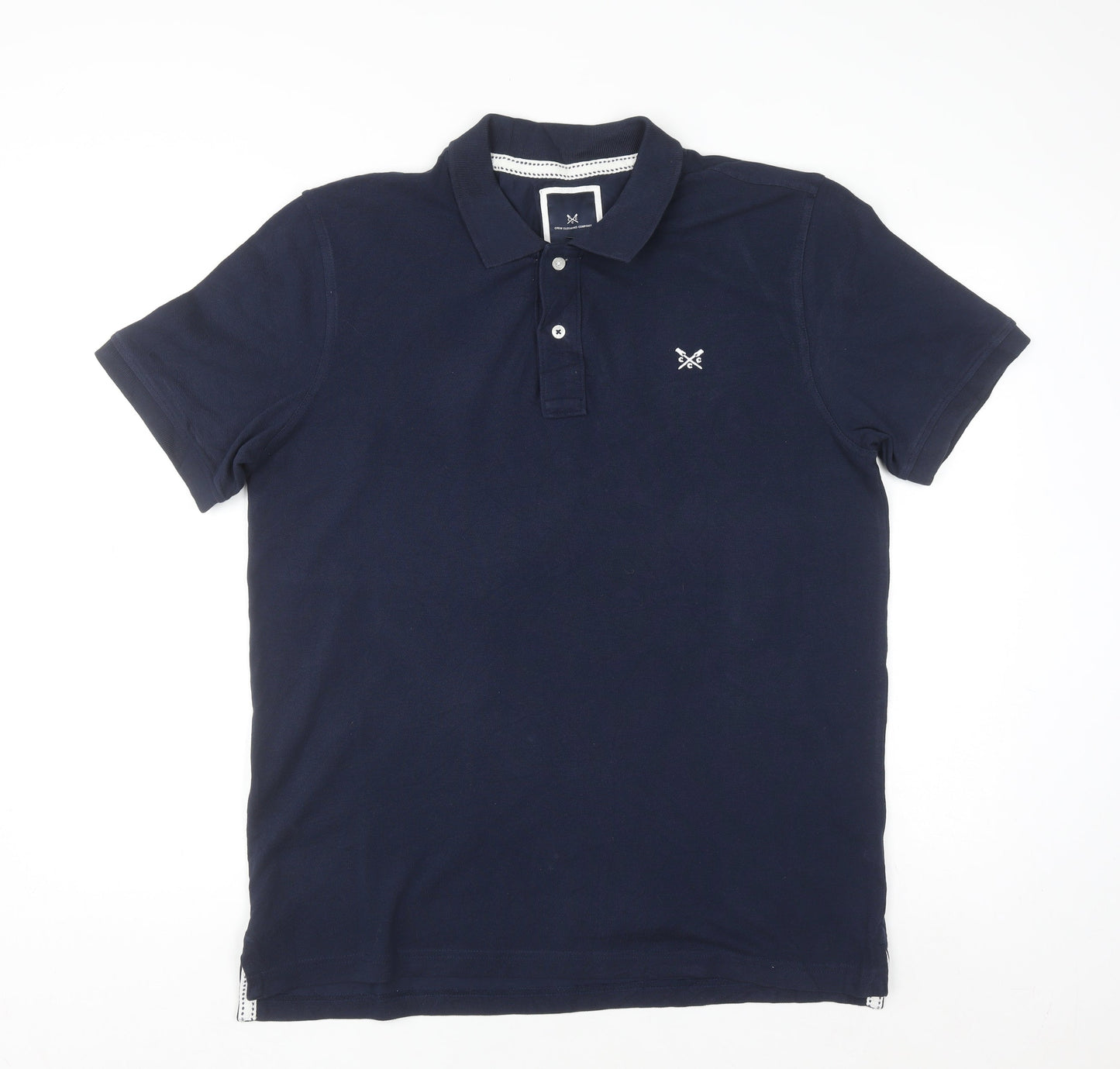 Crew Clothing Company Men's Blue Cotton Polo Shirt Size L