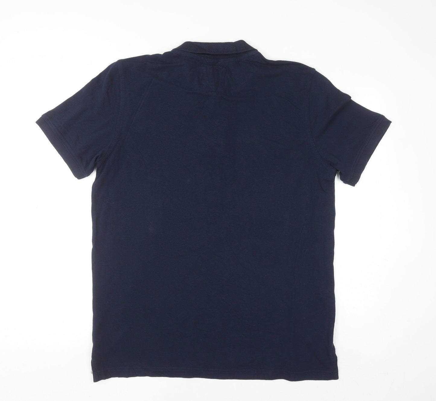 Crew Clothing Company Men's Blue Cotton Polo Shirt Size L