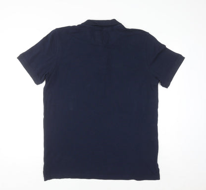 Crew Clothing Company Men's Blue Cotton Polo Shirt Size L