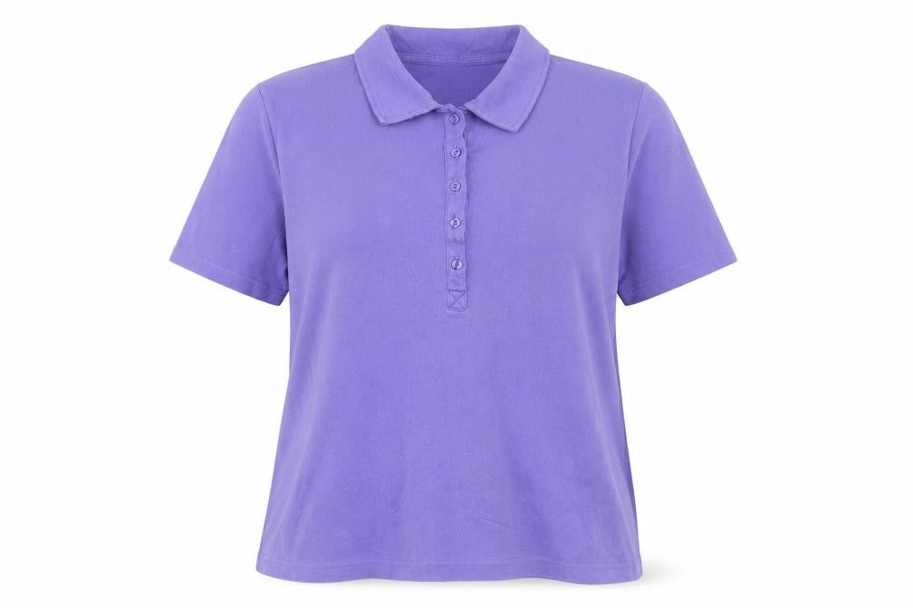 Cotton Traders Women Purple Size 12 Polo Shirt 100% Cotton Short Sleeve