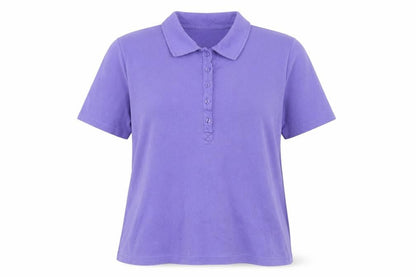 Cotton Traders Women Purple Size 12 Polo Shirt 100% Cotton Short Sleeve