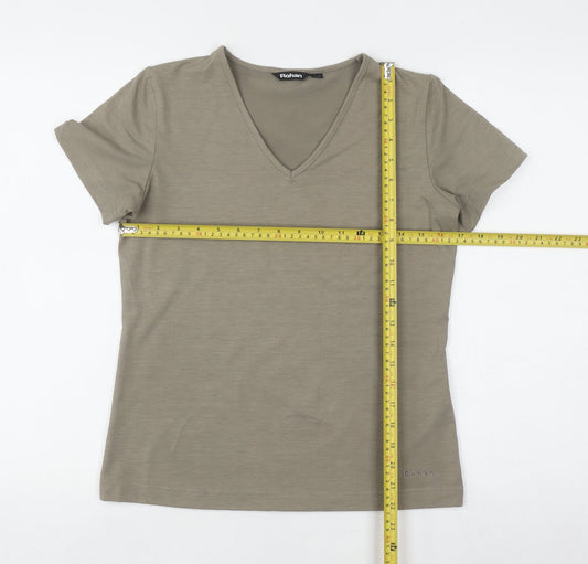 Rohan Womens XS Brown V-Neck Short Sleeve Moisture Wicking T-Shirt