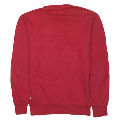 Disney Women Red Pullover Sweatshirt Small Graphic Print Cotton