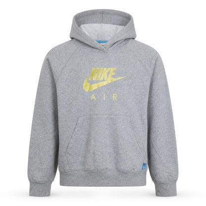 Nike Men's Grey Pullover Hoodie M Graphic Fleece Sweatshirt