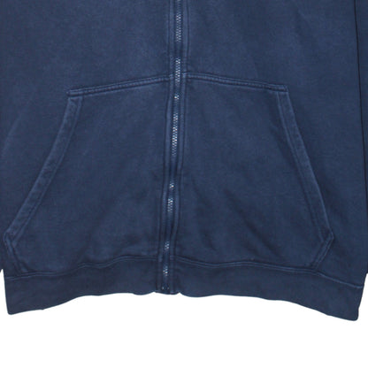 Nike Men's Blue Full Zip Hoodie 2XL Fleece Sweatshirt
