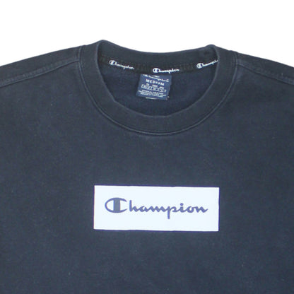 Champion Men's Black Medium Pullover Logo Sweatshirt