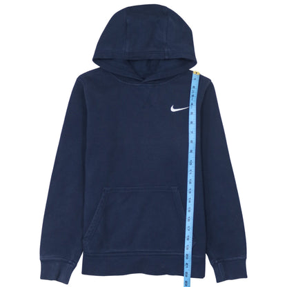 Nike Boys Navy Blue Pullover Hoodie L 12-13 Years Cotton Blend
