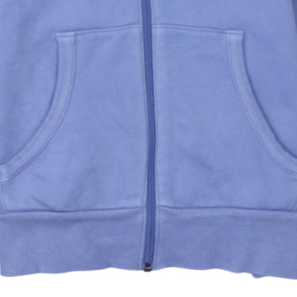 Puma Women Blue Full Zip Hoodie UK 12 Cotton Blend Casual