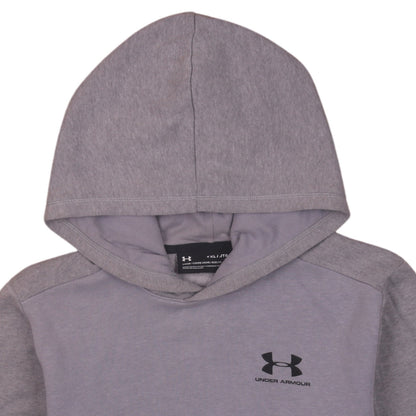 Under Armour Boys Grey Pullover Hoodie YXL Loose Fit ColdGear