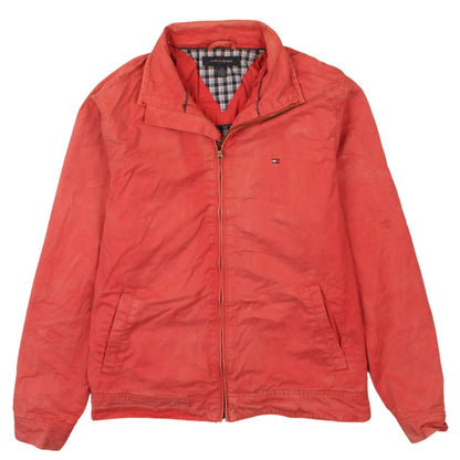 Tommy Hilfiger Men’s Red Cotton Bomber Jacket Size S