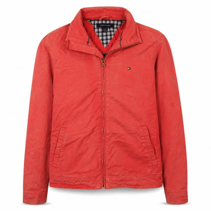 Tommy Hilfiger Men’s Red Cotton Bomber Jacket Size S