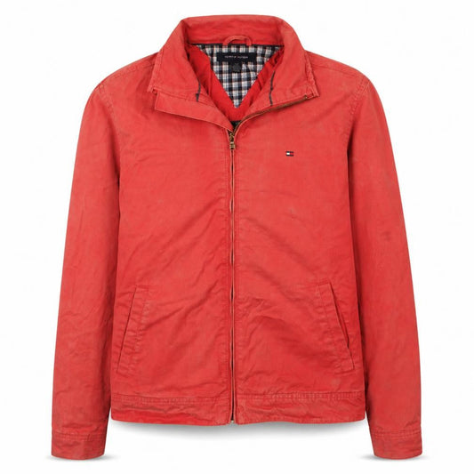 Tommy Hilfiger Men’s Red Cotton Bomber Jacket Size S